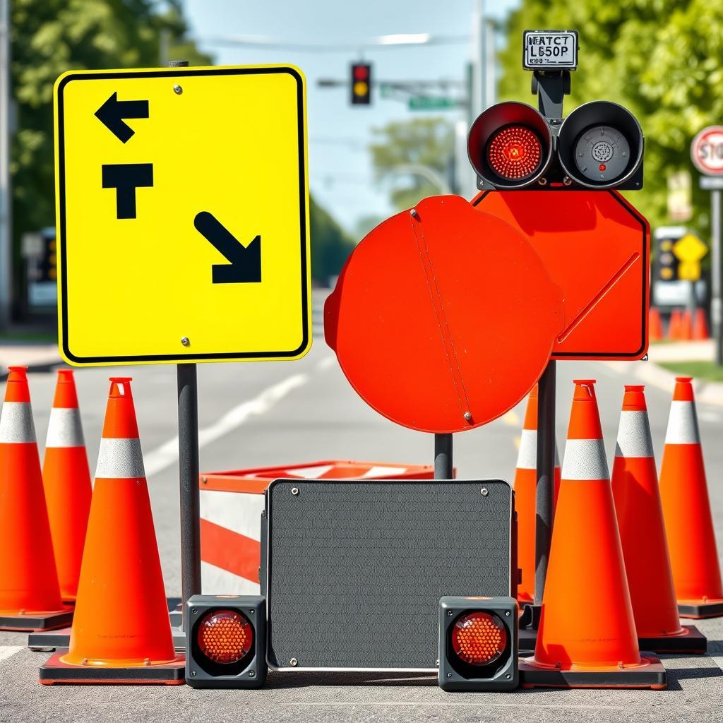 Traffic control equipment, cones and arrow boards