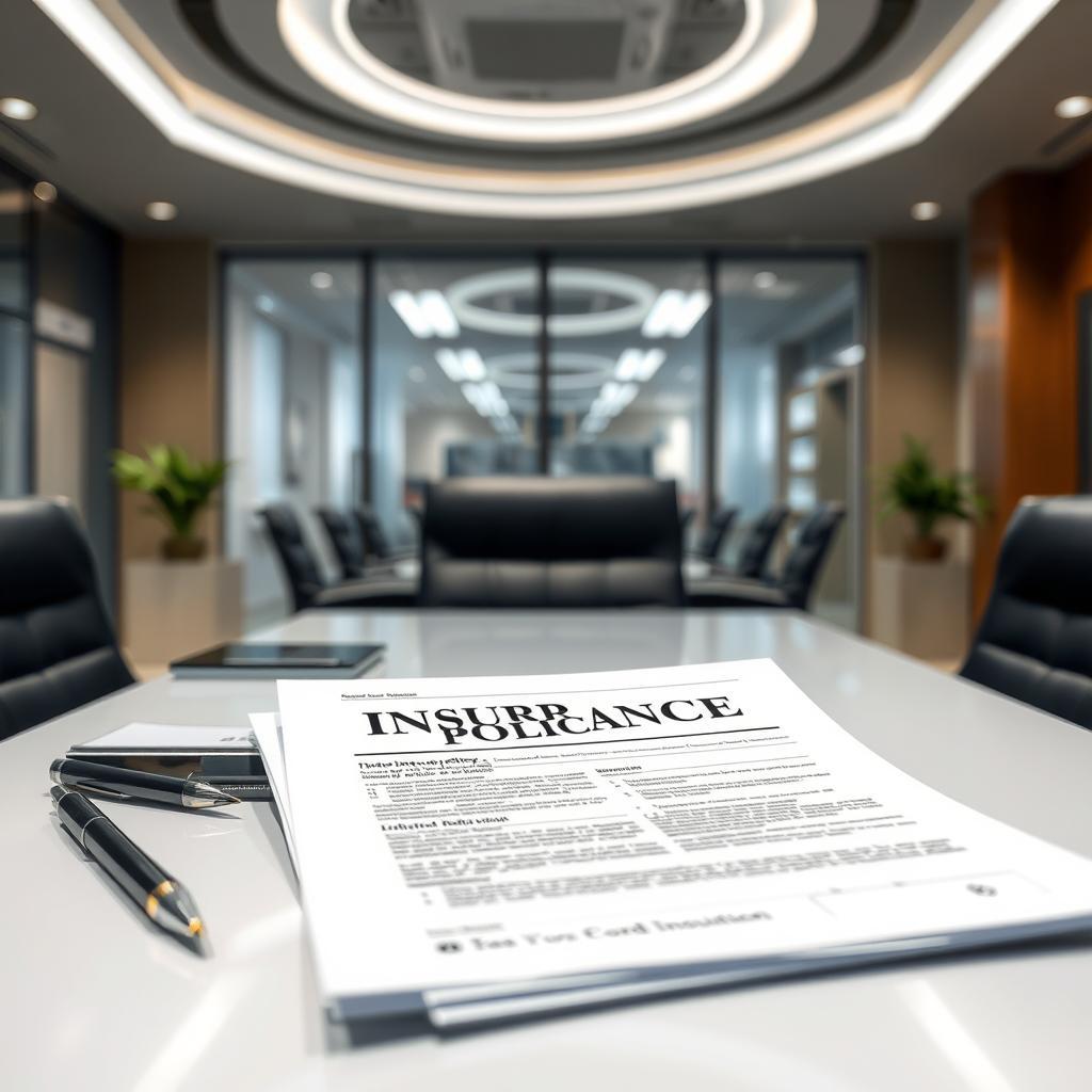 Insurance documents on a desk